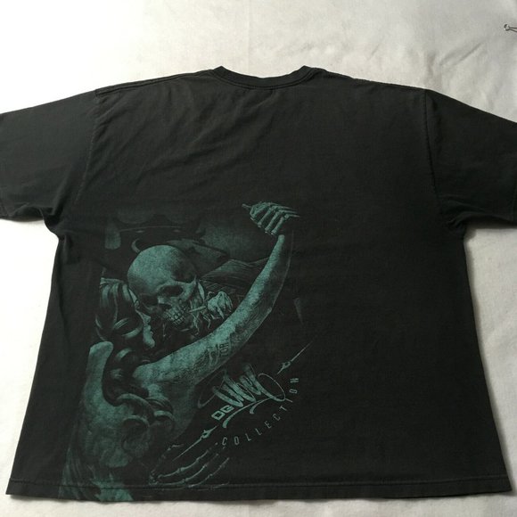 #AA OG ABEL SKELETON ANGEL Skull HIP HOP T Shirt 3XL Rap Halloween Babe Black - Picture 6 of 10